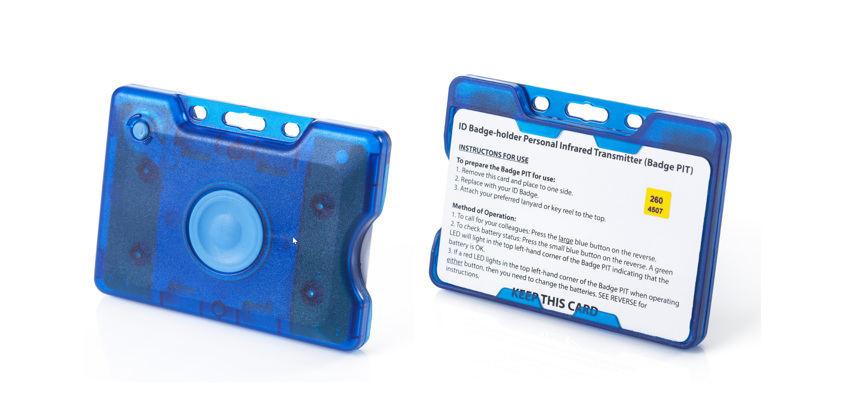 Pinpoint ID Badge-Holder (Panic Alarm)
