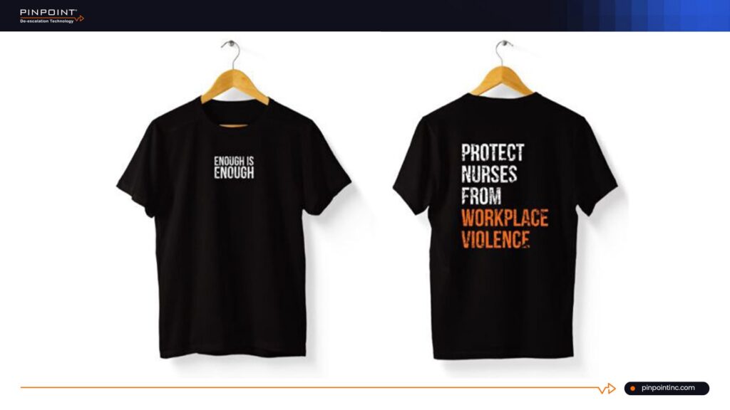 Protect nurses from workplace violence shirt supporting the movement to stop WPV