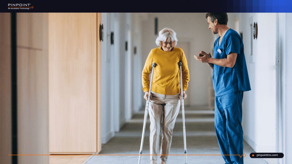 A healthcare worker reflecting on workplace trauma recovery, emphasizing psychological safety and physical protection in hospitals.