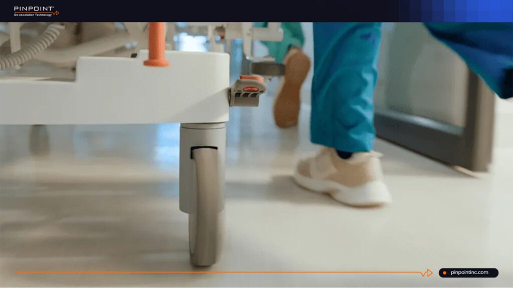 Supervised system alert device attached to a hospital bed for life safety monitoring and emergency response