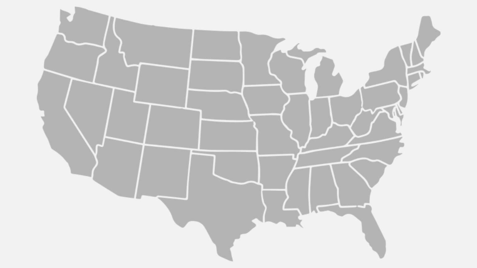 Map of the United States showing Pinpoint's US office location and states with active staff safety system installations.