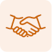 Icon representing greater trust in the organization