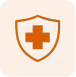 Icon representing a safer environment for staff and patients