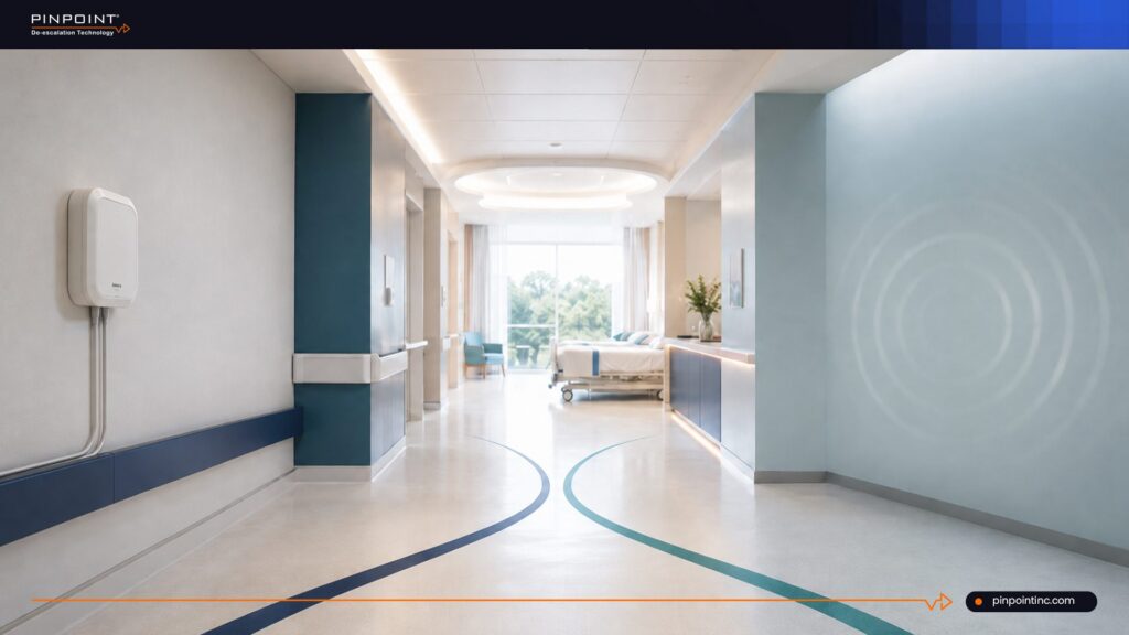 Pinpoint guide comparing hardwired vs wireless panic buttons for hospitals, including reliability, signal path, location accuracy, IT burden, and cost considerations.