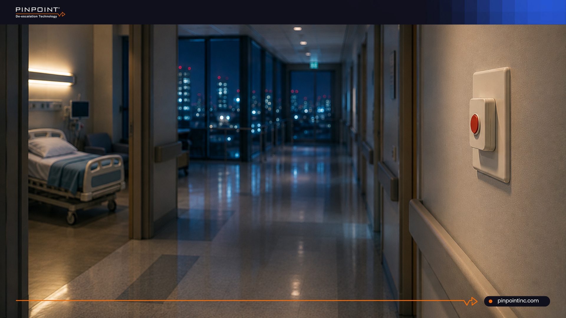 Pinpoint guide comparing wearable vs wall-mounted panic buttons for staff safety, including coverage, infrastructure, tracking mode, supervision, and response workflow considerations.